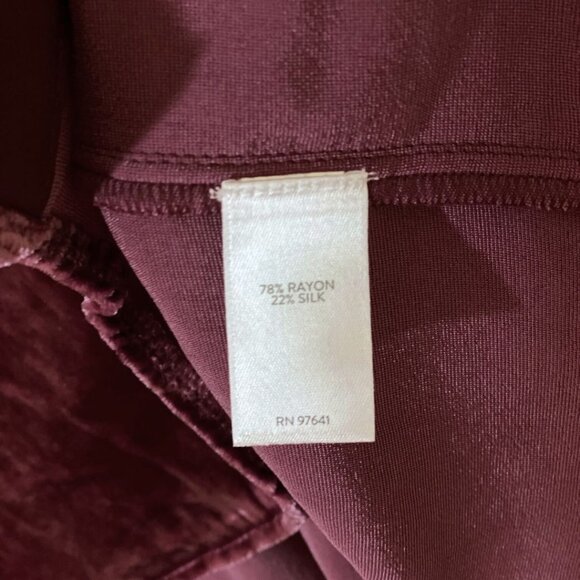 J.Jill Rayon & Silk Velvet Blouse – Bordeaux – SZ M (NWT) - Picture 8 of 8